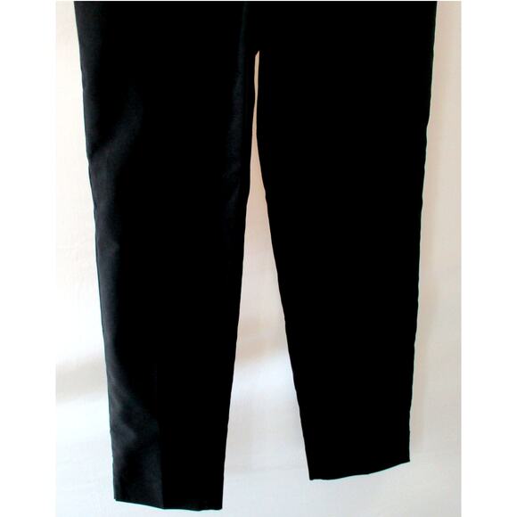 H & M Women's Black Mid Rise Taper Leg Stretch Zip Front Ankle Pants Size 2 - Picture 3 of 8